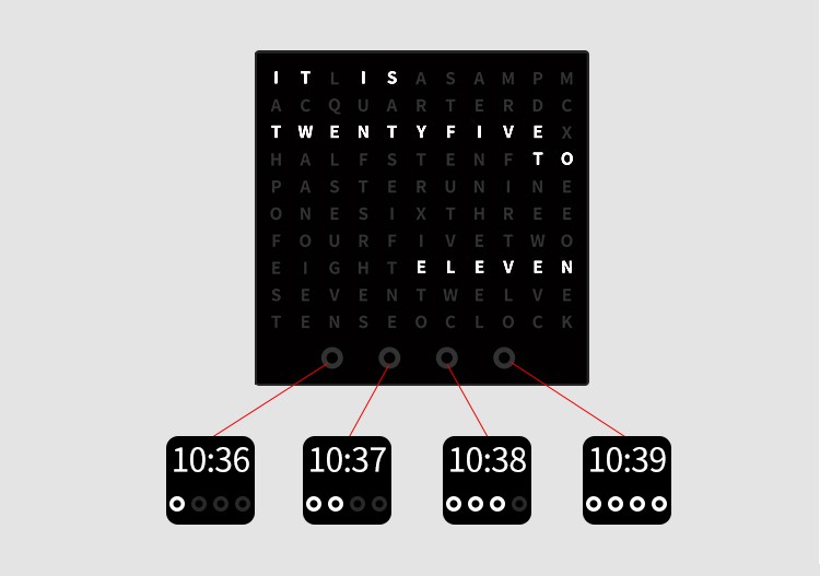 text display clock 9 text display clock 9