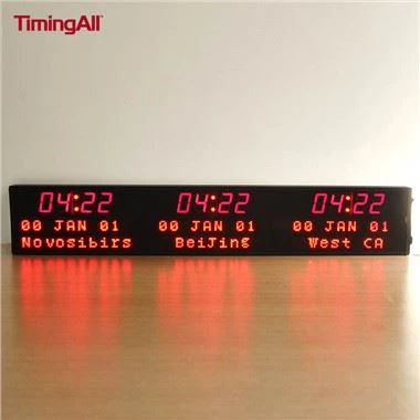 Large Digital Time Zone Clock For Office